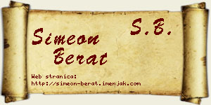 Simeon Berat vizit kartica